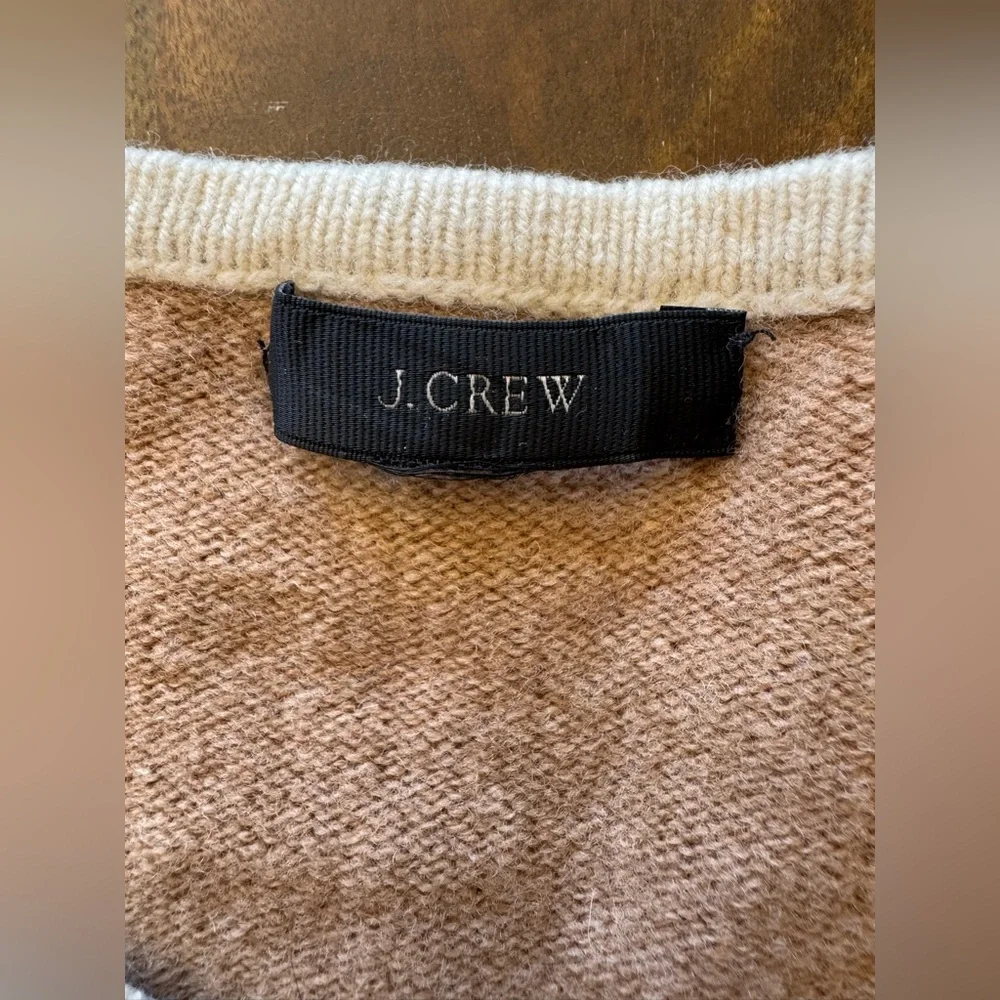 J.Crew 100% wool crew neck long sleeve tan sweater‎ women’s M - Picture 3 of 4
